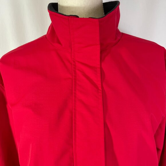 Lands' End Jacket Red Black Fleece Lined Waterproof Windproof Size M - Picture 5 of 16